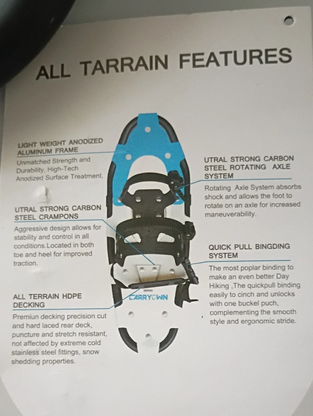 Children Snowshoes Plus Adjustable Trekking Poles And Duffle Bag
